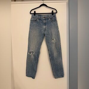 Vintage 1989 Men’s Levi’s 550 Relaxed Fit Straight Leg Ripped Jeans 34x32